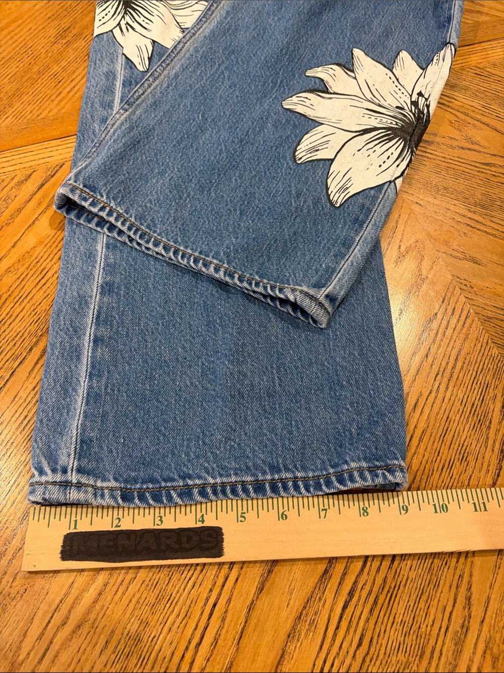 Levi’s x Farm Rio High Loose Floral Lilies Wide Leg Jeans Size 26 90s Boho Colab - Picture 10 of 12